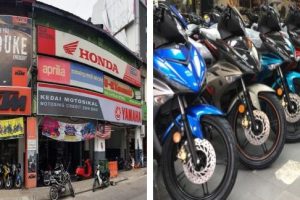 kedai motor di simpang empat, Malaysia